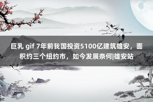 巨乳 gif 7年前我国投资5100亿建筑雄安，面积约三个纽约市，如今发展奈何|雄安站