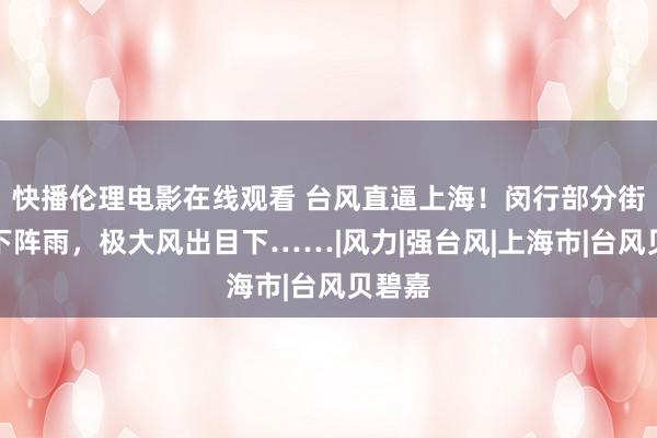 快播伦理电影在线观看 台风直逼上海！闵行部分街镇已下阵雨，极大风出目下……|风力|强台风|上海市|台风贝碧嘉