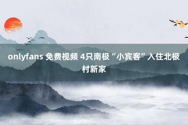 onlyfans 免费视频 4只南极“小宾客”入住北极村新家